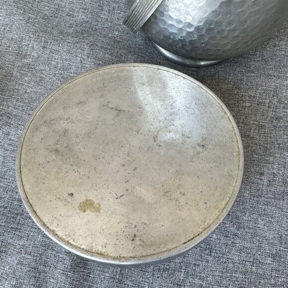 VINTAGE NASCO ITALY HAMMERED ALUMINUM ICE BUCKET BALE HANDLE MCM RETRO - Picture 6 of 8